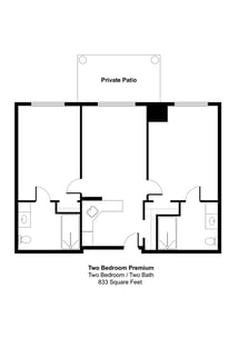 Whitlock place 2 br 833 sq. ft. (cedar)